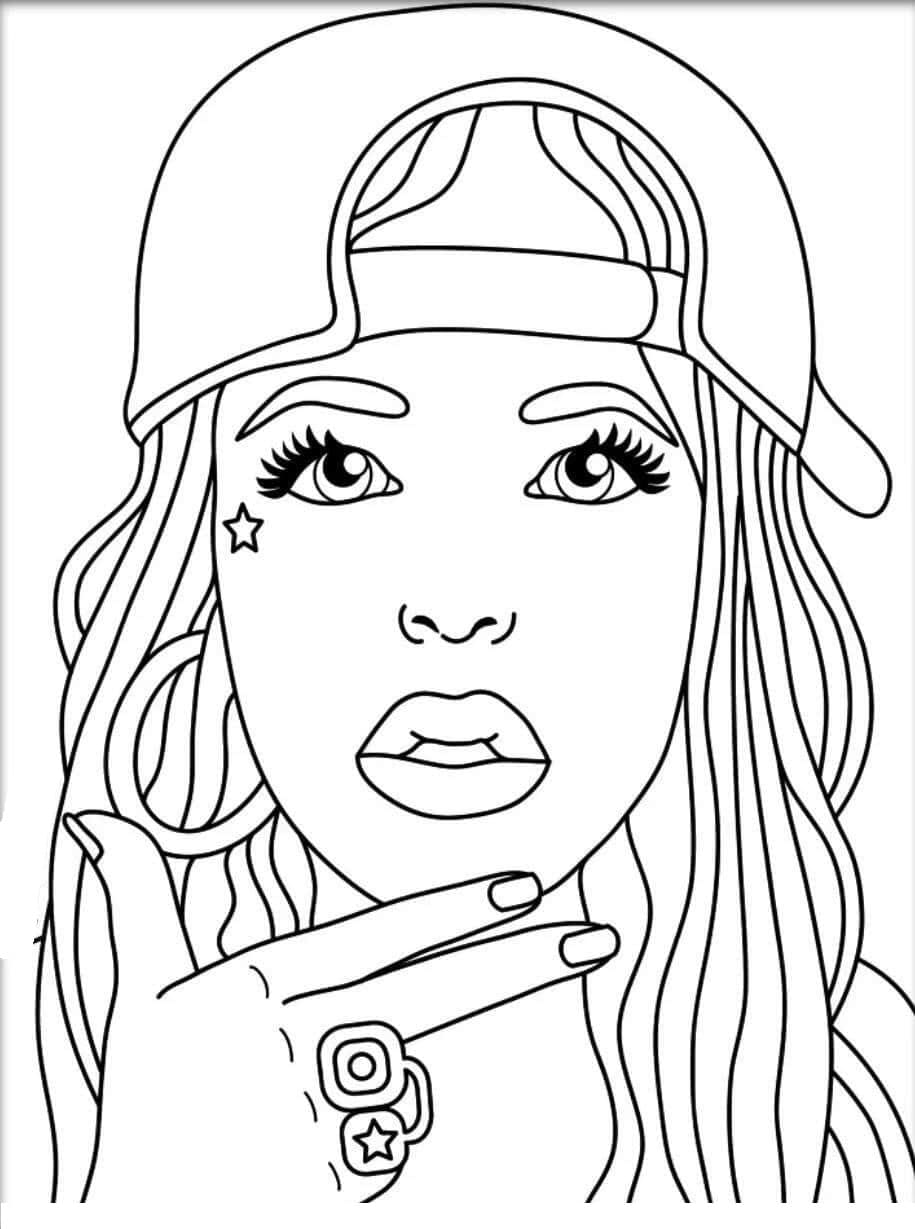 Makeup coloring pages