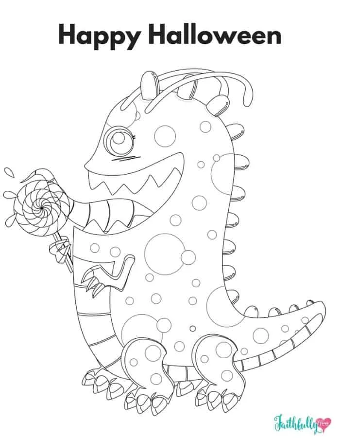 Monster coloring pages free printables faithfully free