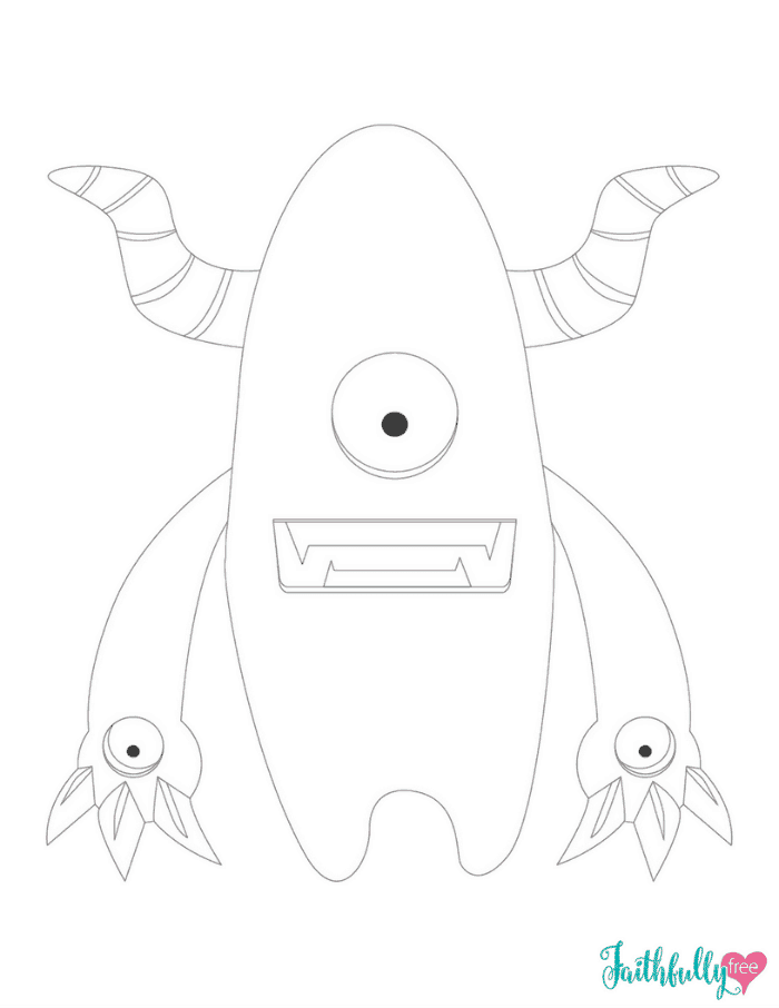 Monster coloring pages free printables faithfully free