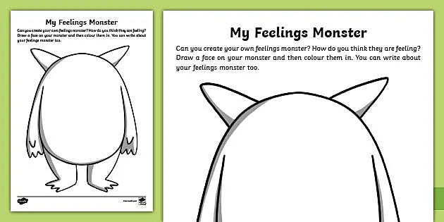 The feelings monster worksheet teacher made