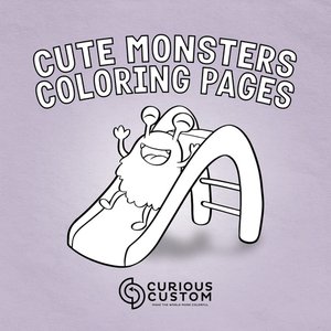 Cute monster coloring pages â custom coloring books curious custom made in the usa