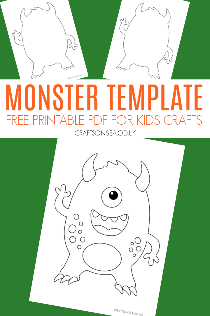 Monster template printable free pdf