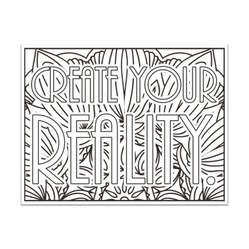 Create your reality personal development plr coloring page