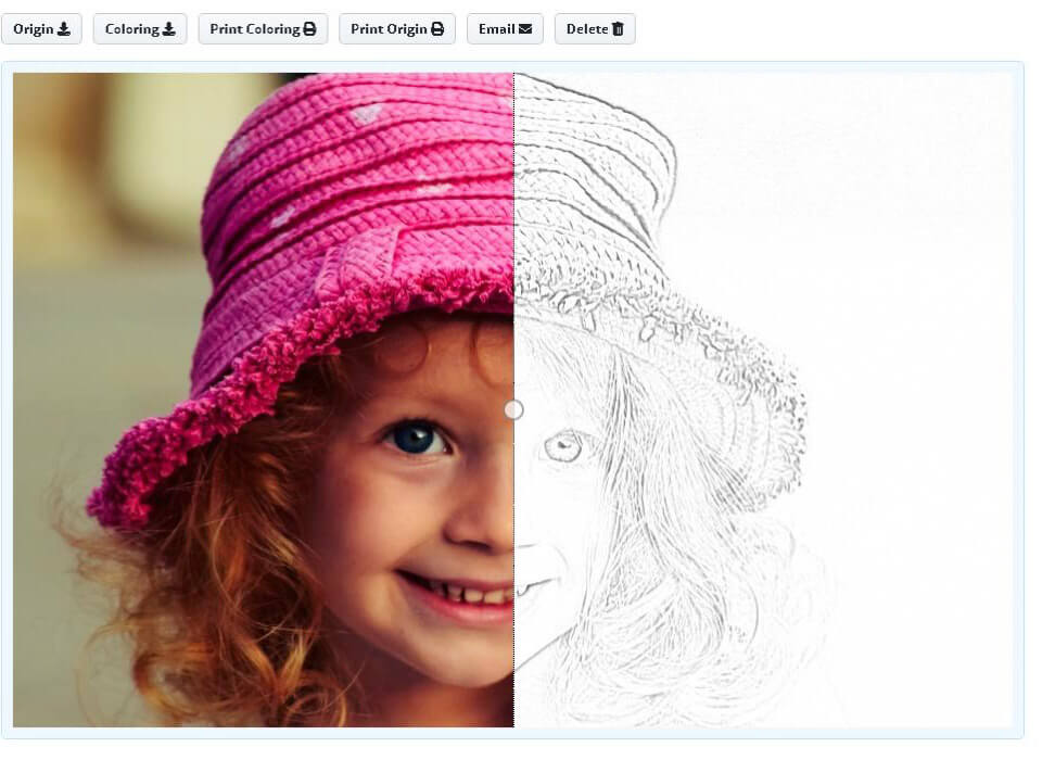 Convert photo to coloring page online