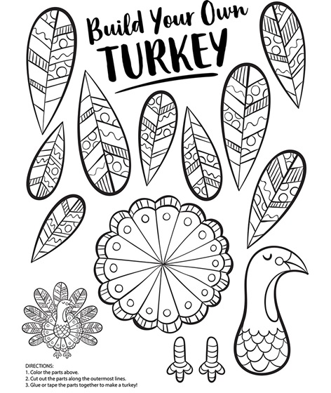 Free thanksgiving coloring pages for adults kids