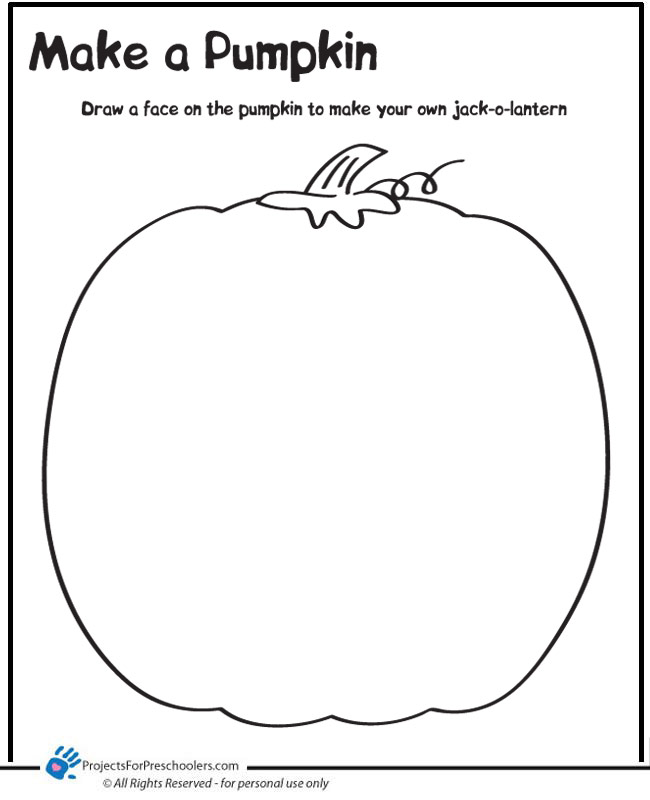 Make a pumpkin face coloring page