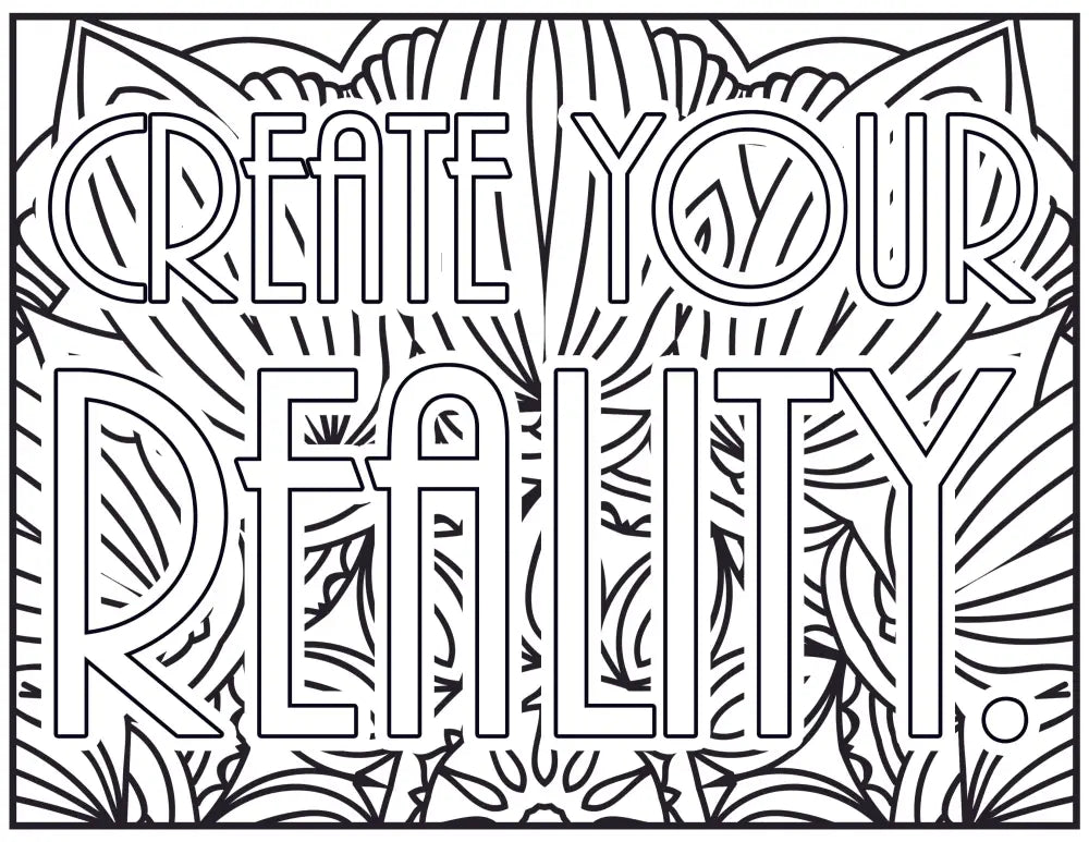 Create your reality personal development plr coloring page