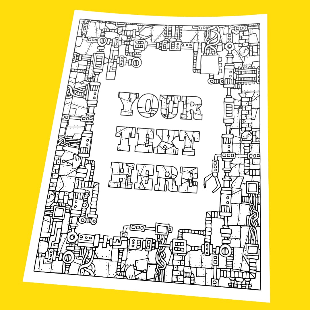 Custom coloring page from your message