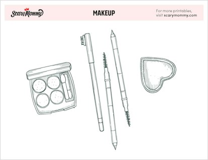 Throw a little shade at boredom with these makeup coloring pages