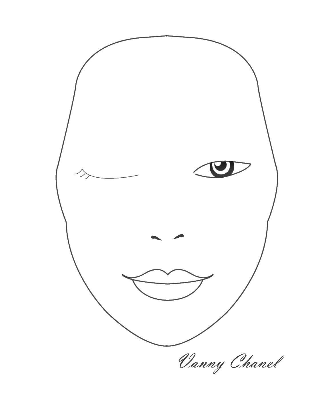 Online coloring pages coloring page face makeup download print coloring page