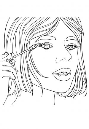 Free printable makeup coloring pages for adults and kids