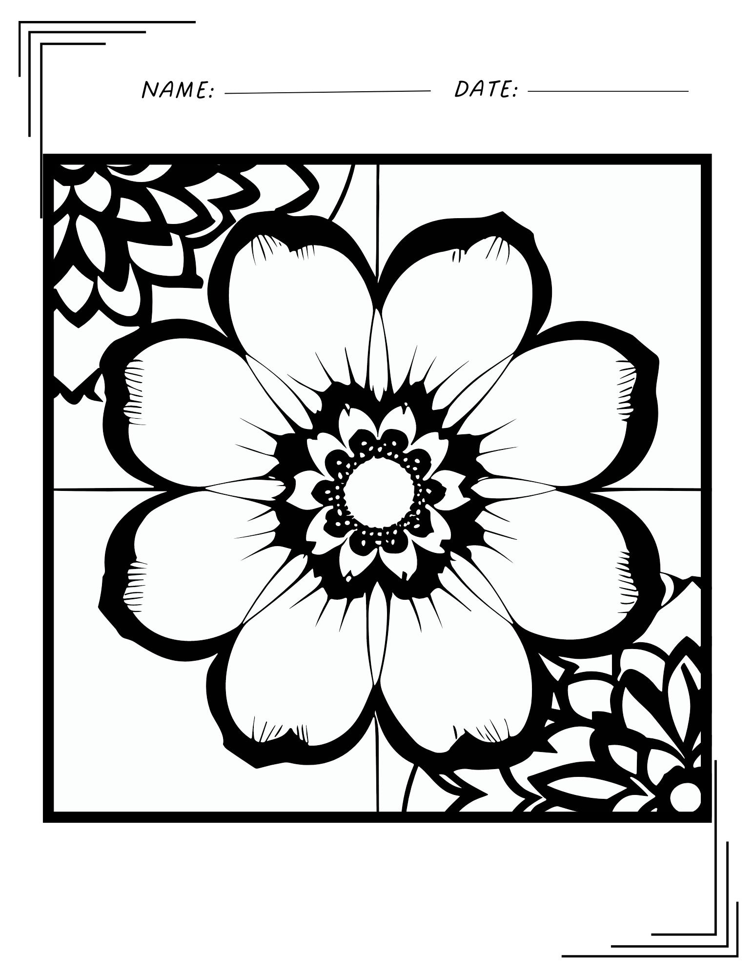 Flowers coloring pages pages of various flowers for kids made by teachers