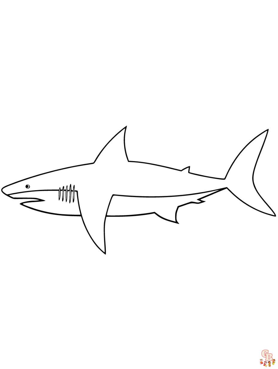 Free printable sharks coloring pages for kids