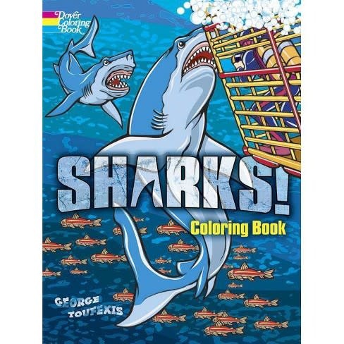 Animal coloring books sharks
