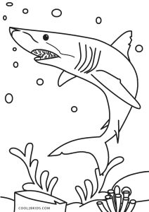 Free printable shark coloring pages for kids