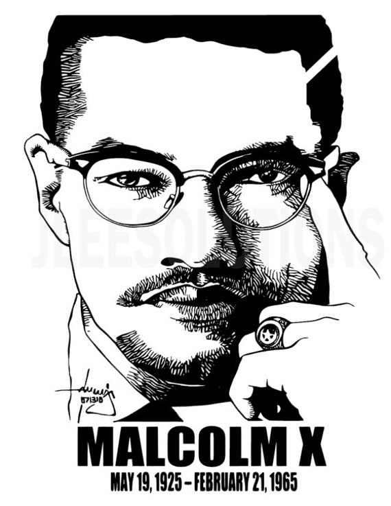 Custom digital file malcolm x sunrise sunset png