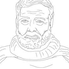 Ernest hemingway coloring pages