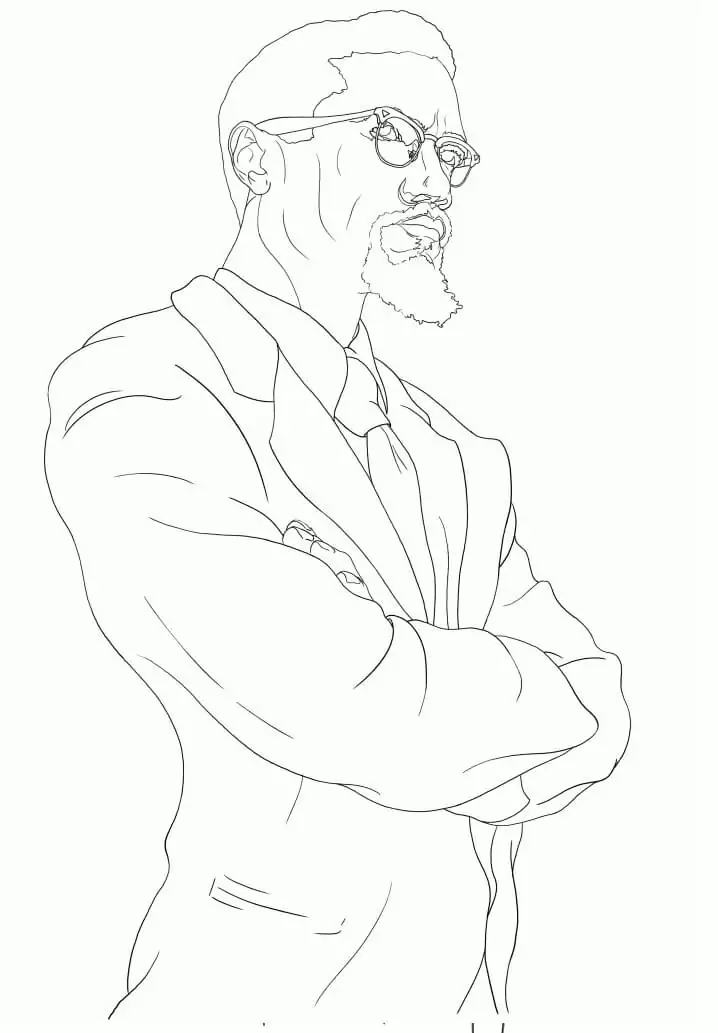 Malcolm x coloring pages