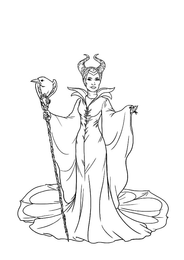 The evil maleficent coloring pages color luna maleficent drawing disney coloring pages evil fairy