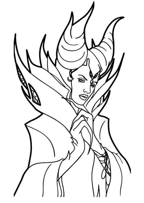 Maleficent coloring page