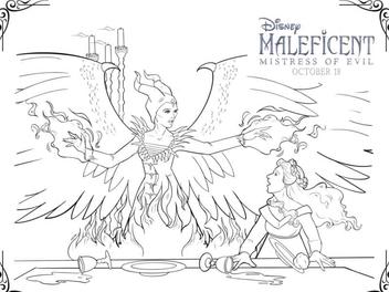 Maleficent coloring pages