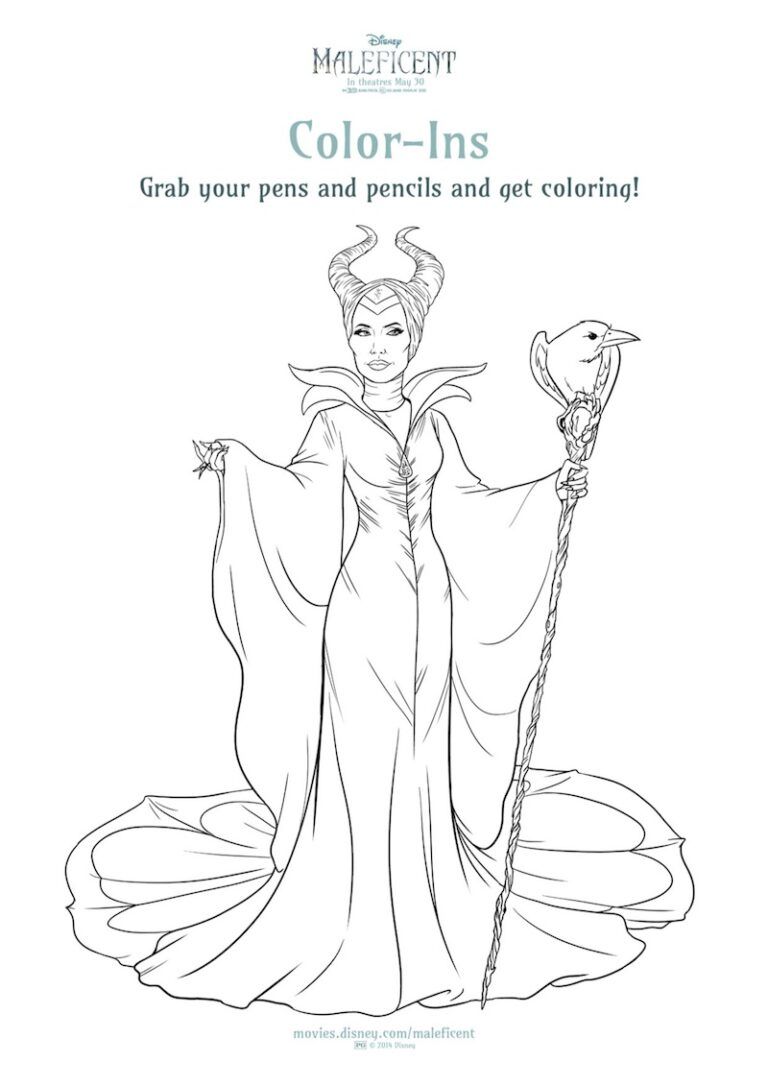 Disney maleficent coloring pages and printables disney princess tattoo poster punk disney posters