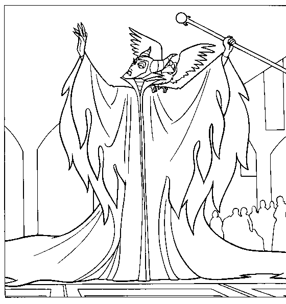 Disney movie princesses maleficent free printable coloring pages