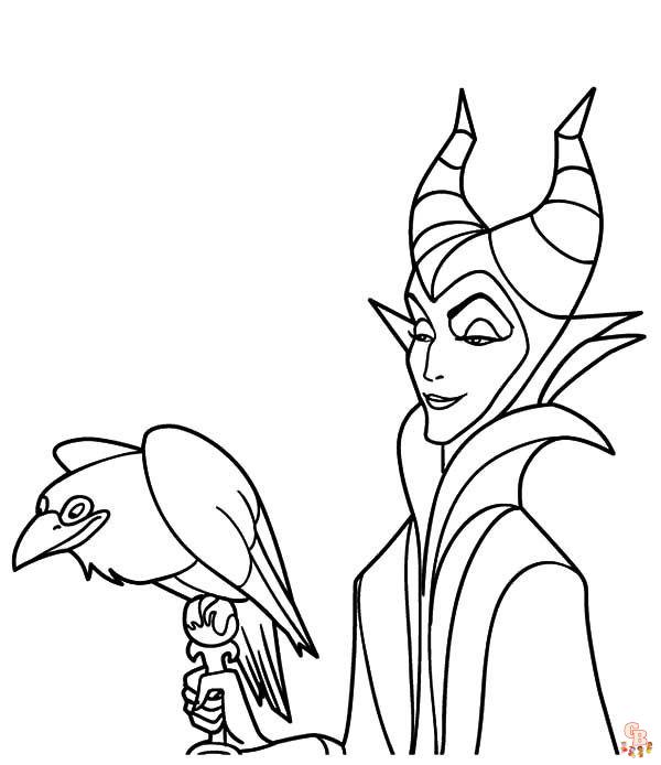 Maleficent coloring pages