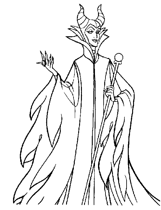 Disney movie princesses maleficent free printable coloring pages