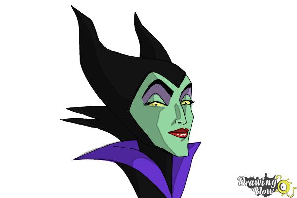 How to draw maleficent easy