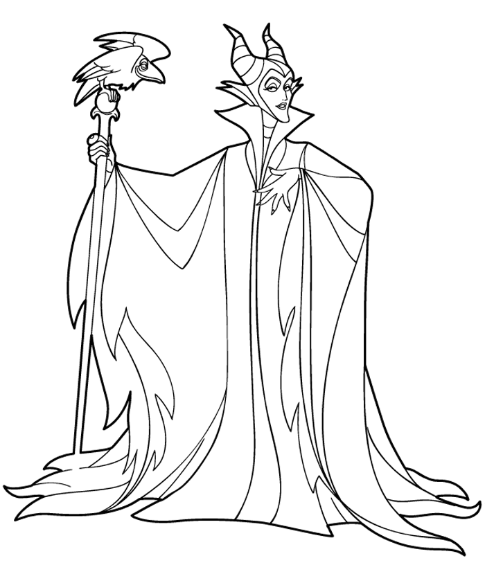 Maleficent coloring pages