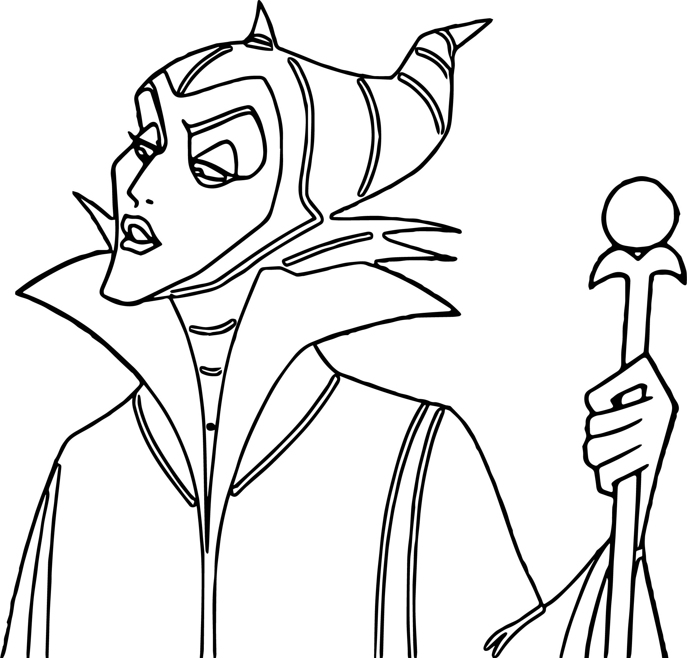 Maleficent coloring pages