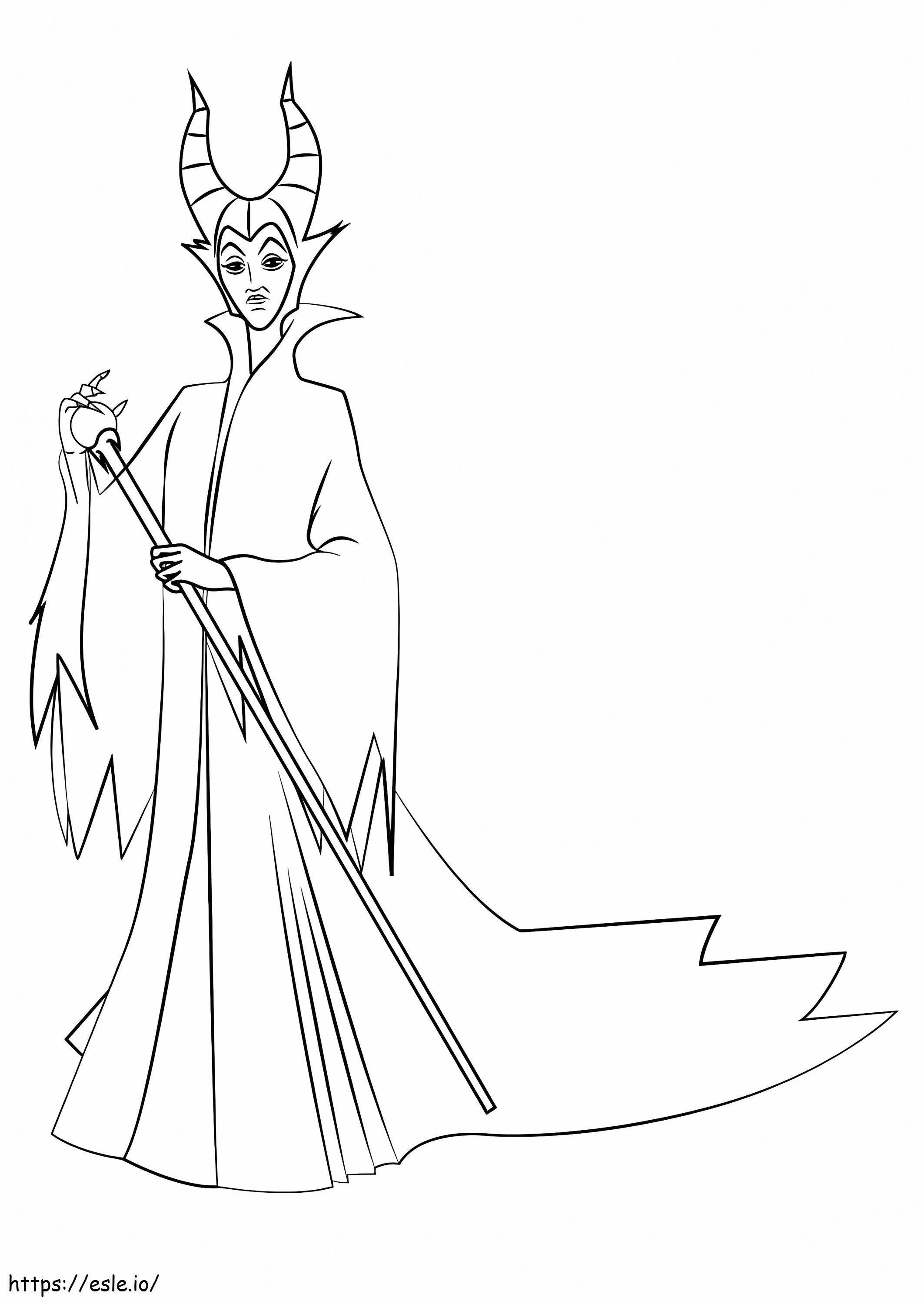 Maleficent from kingdom hearts coloring page