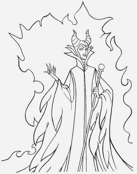 Disney movie princesses maleficent free printable coloring pages