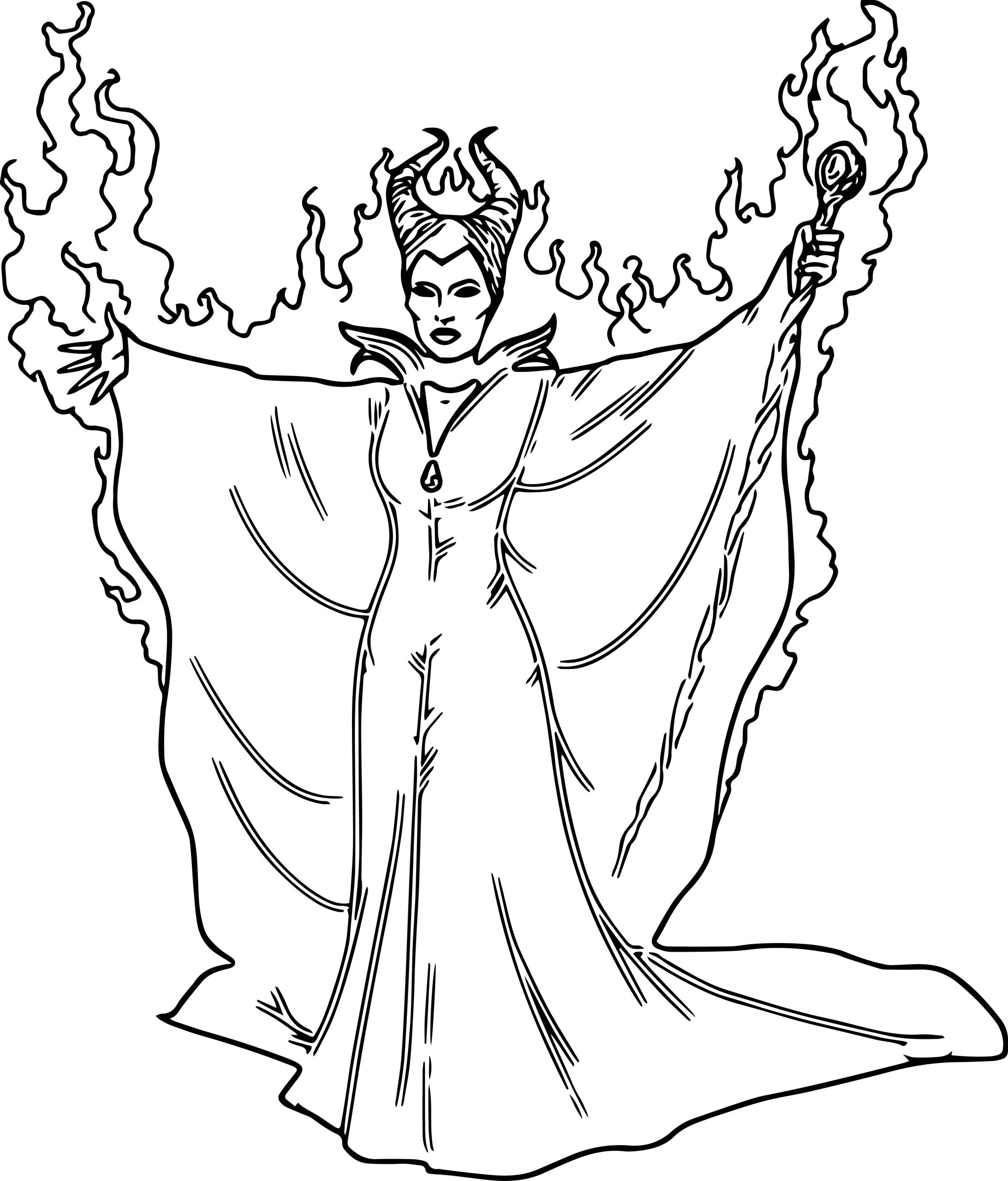 Maleficent coloring pages