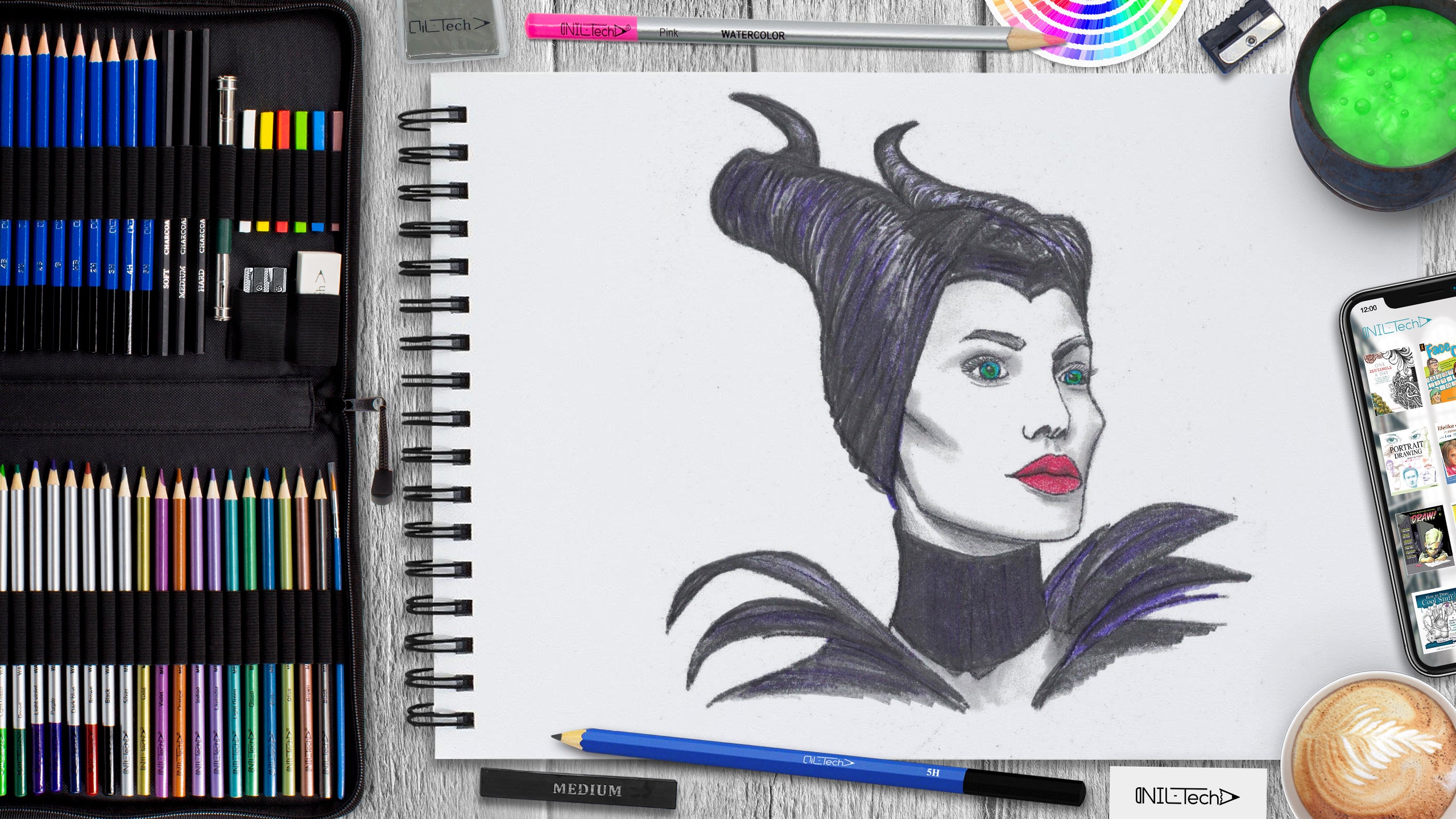 How to draw maleficent nil tech