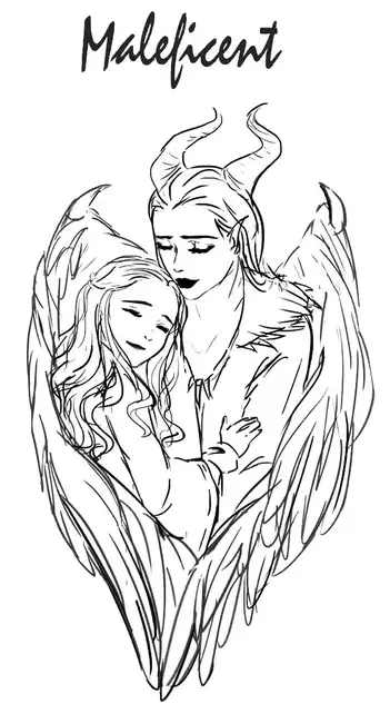 Maleficent coloring pages