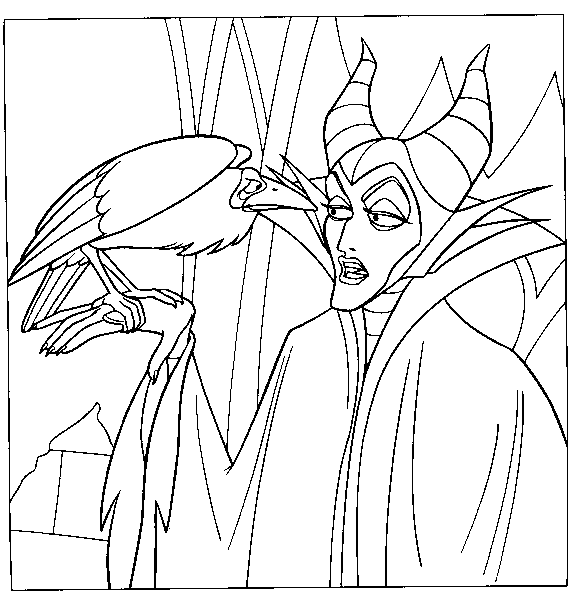 Disney movie princesses maleficent free printable coloring pages