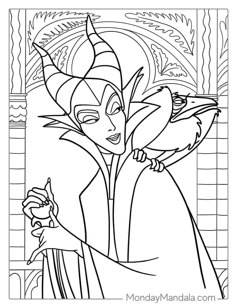 Sleeping beauty coloring pages free pdf printables