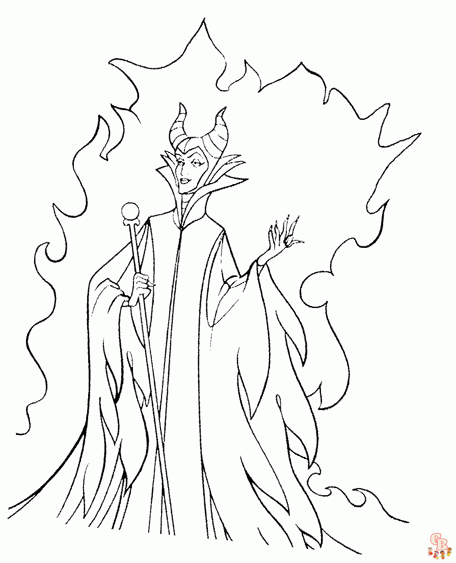 Maleficent coloring pages