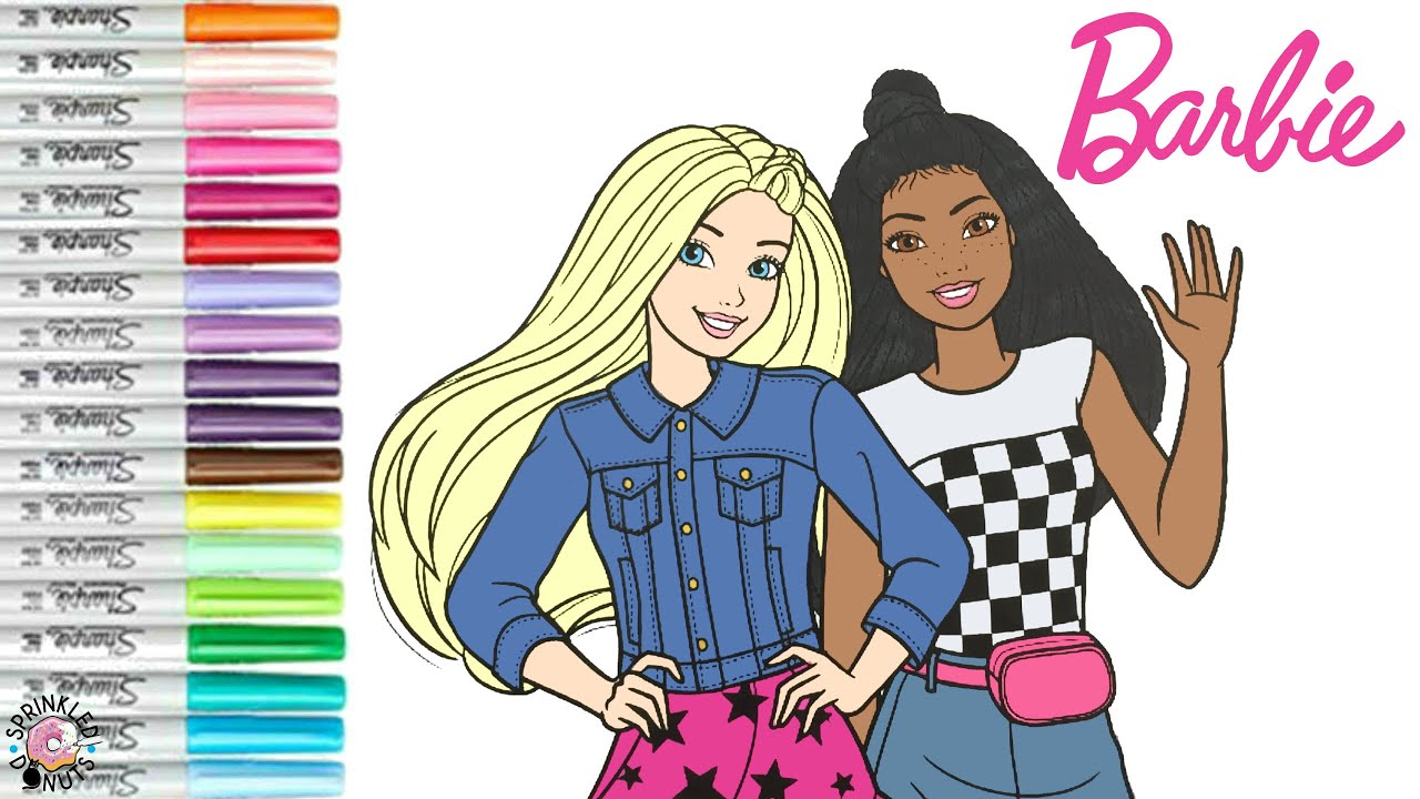 Barbie it takes two coloring book pages malibu roberts and brooklyn roberts