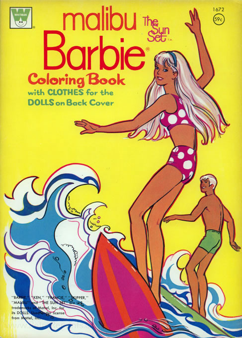 Barbie the sun set coloring books at retro reprints