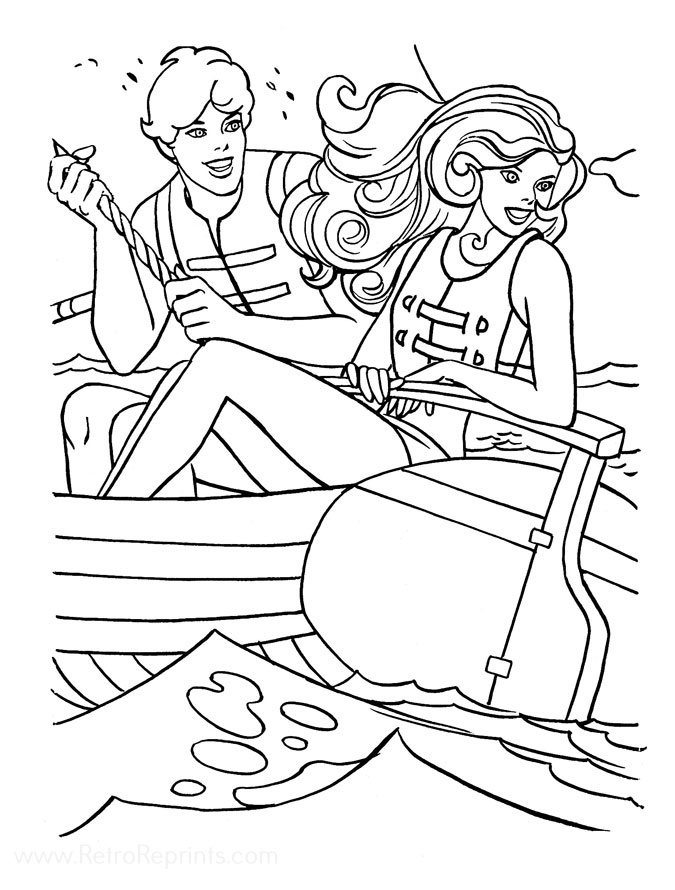 Barbie coloring pages coloring books at retro reprints