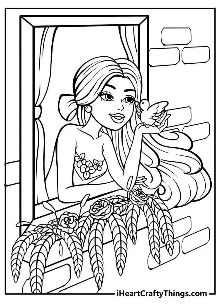 Barbie coloring pages free printables