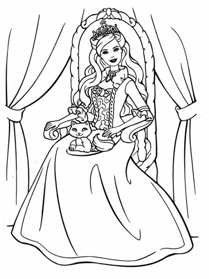 Free printable barbie coloring pages