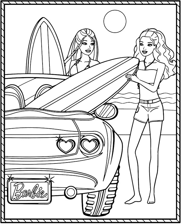 Barbie coloring page for girls