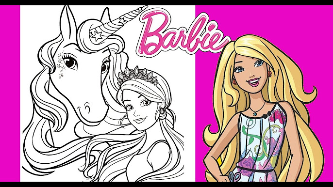 Barbie and friends coloring page