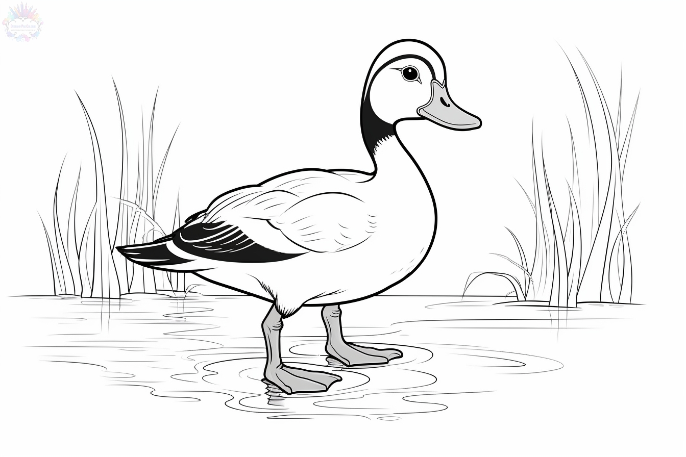 Duck coloring pages