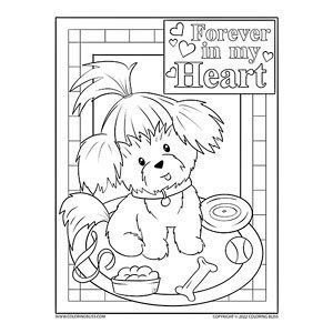 Maltese dog coloring page