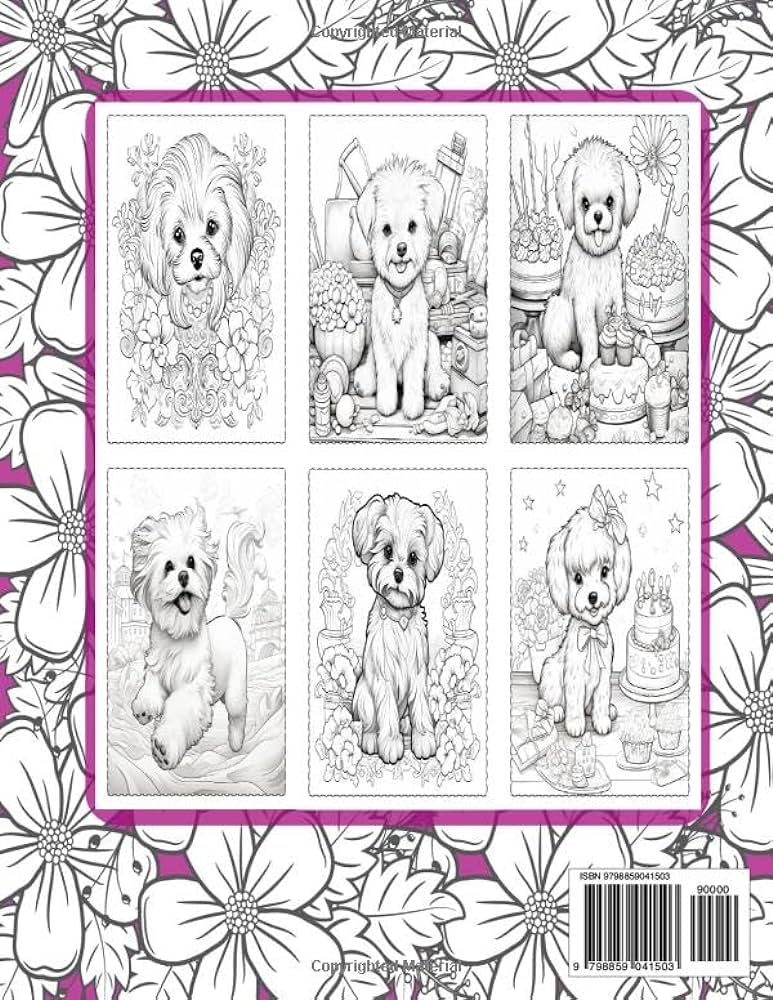 Maltese coloring book for adults intricate expressions maltese coloring for grown